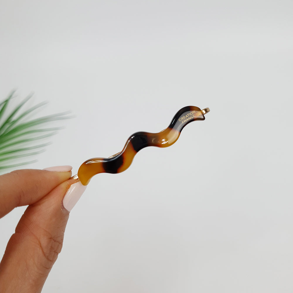 Wave Bobby Pin 2.4 in – 14 Leopard Brown