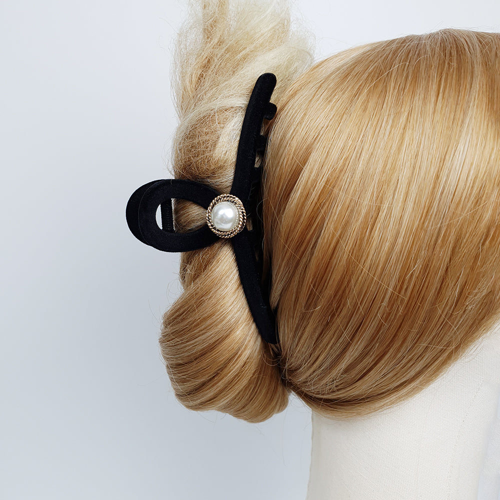 Twist Jumbo Hair Claw Clip 5.1 in – Velvet, Pearl, Cubic, French-style
