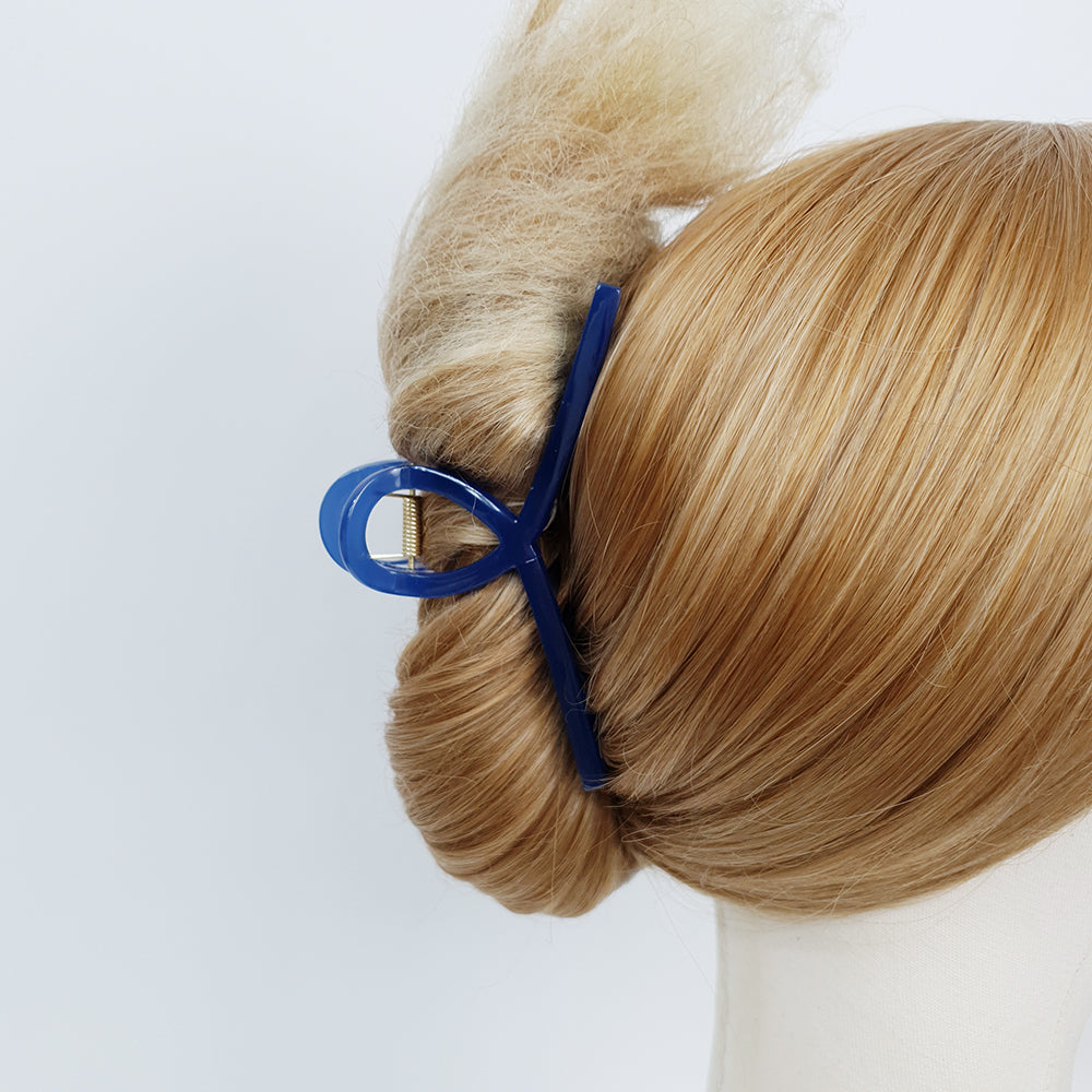 Slim Twist Large Hair Claw Clip 4.3 in – Solid, French-style, for Updos
