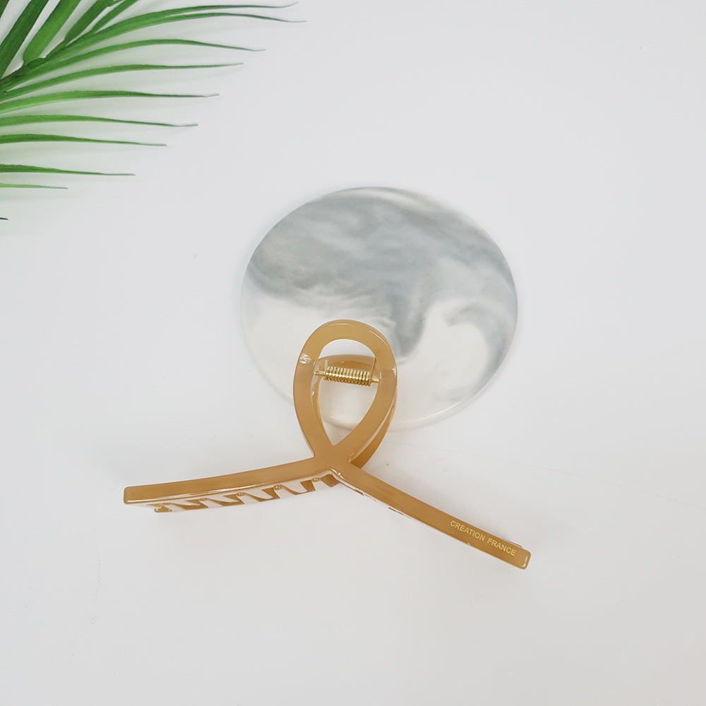 Slim Twist Large Hair Claw Clip 4.3 in – 1 Pure Cocoa
