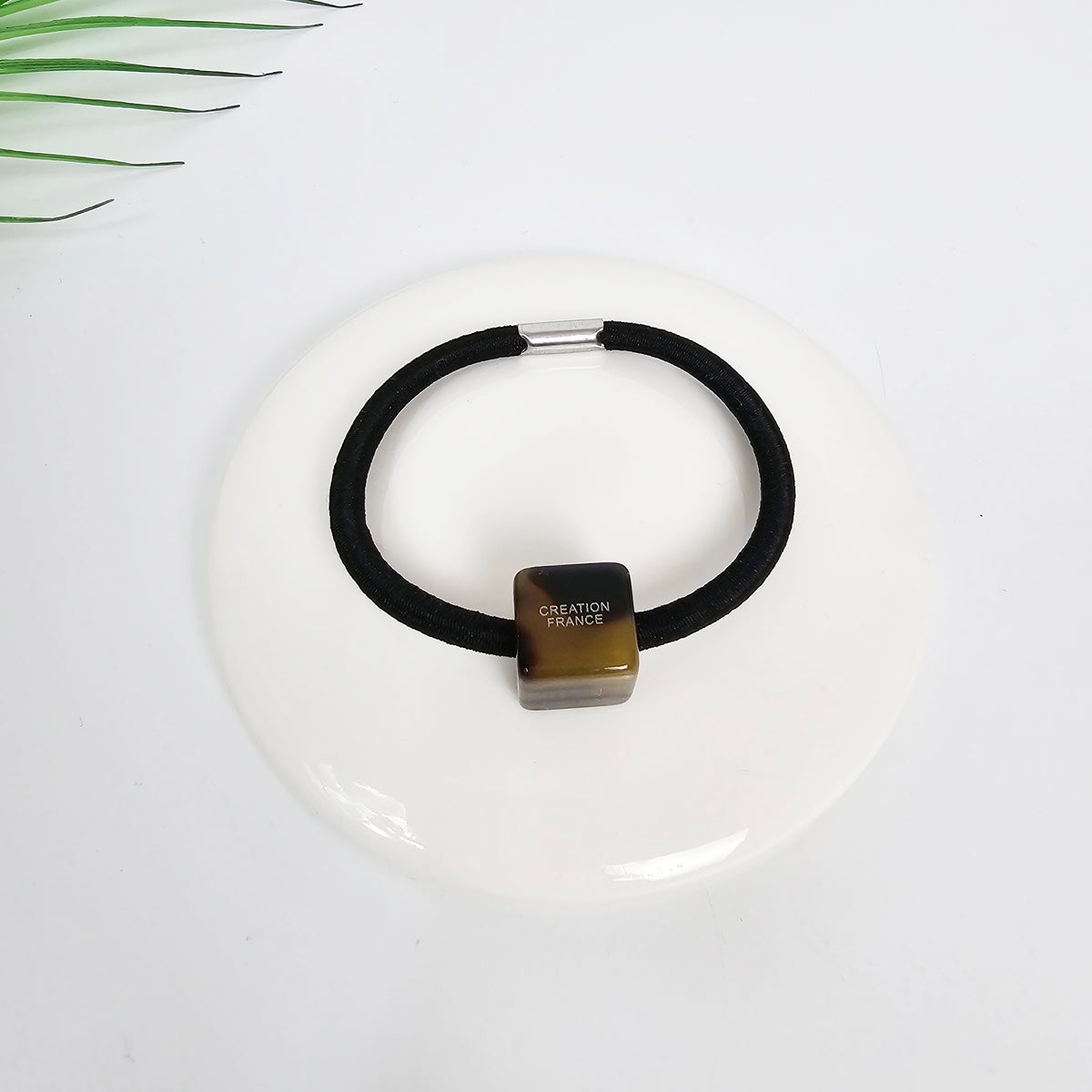 Cube Hair Tie 0.6 in – 2 Leopard Brown