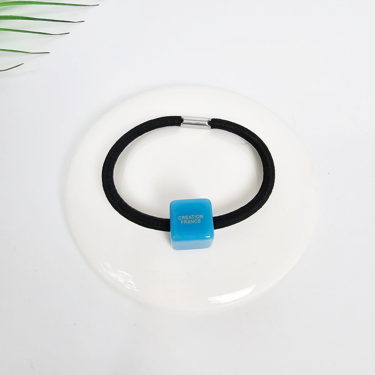 Cube Hair Tie 0.6 in – 11 Pure Sky
