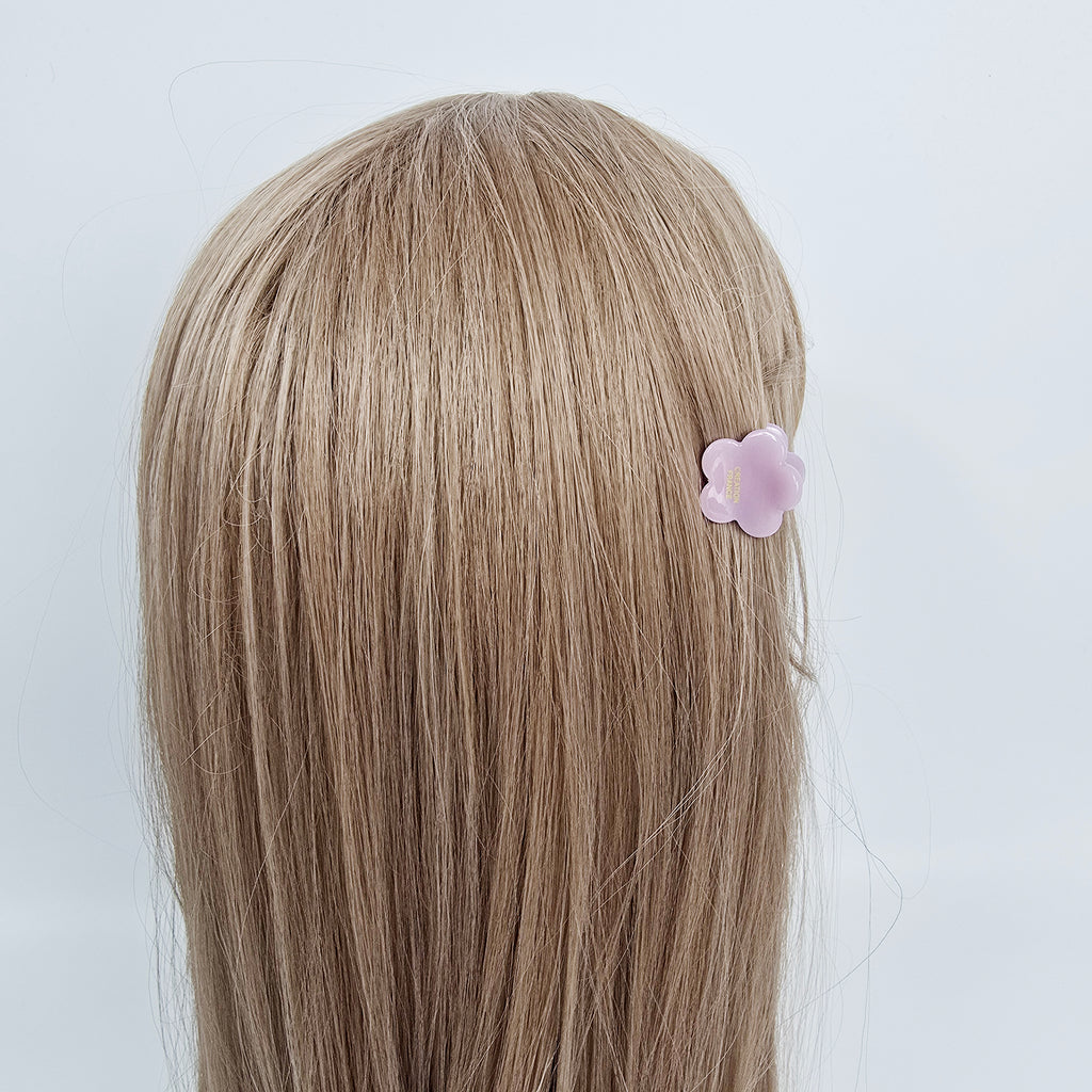 Flower Extra Mini Hair Claw Clip 1.0 in – French-style, for Bangs