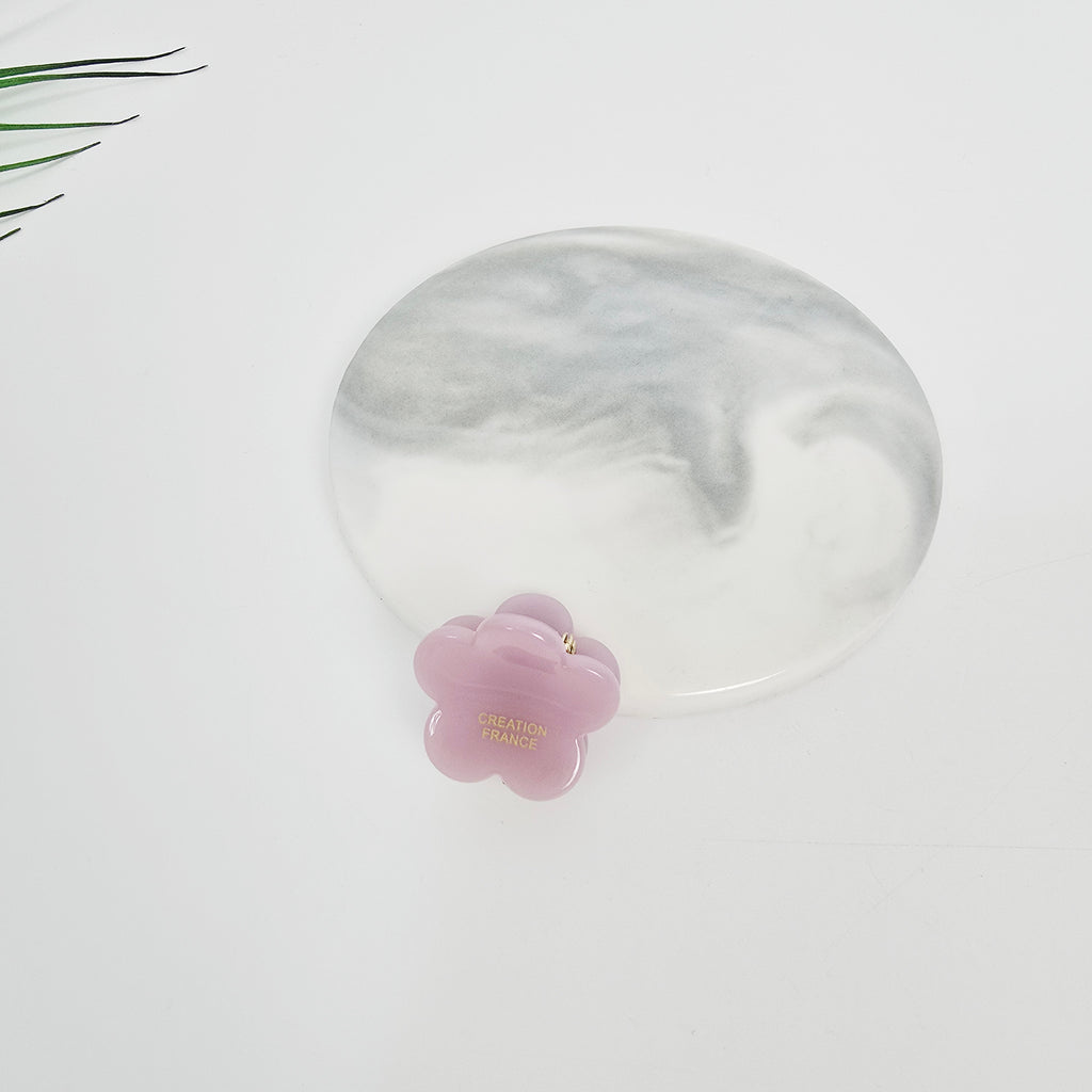 Flower Extra Mini Hair Claw Clip 1.0 in – 1 Pure Pink Lavender