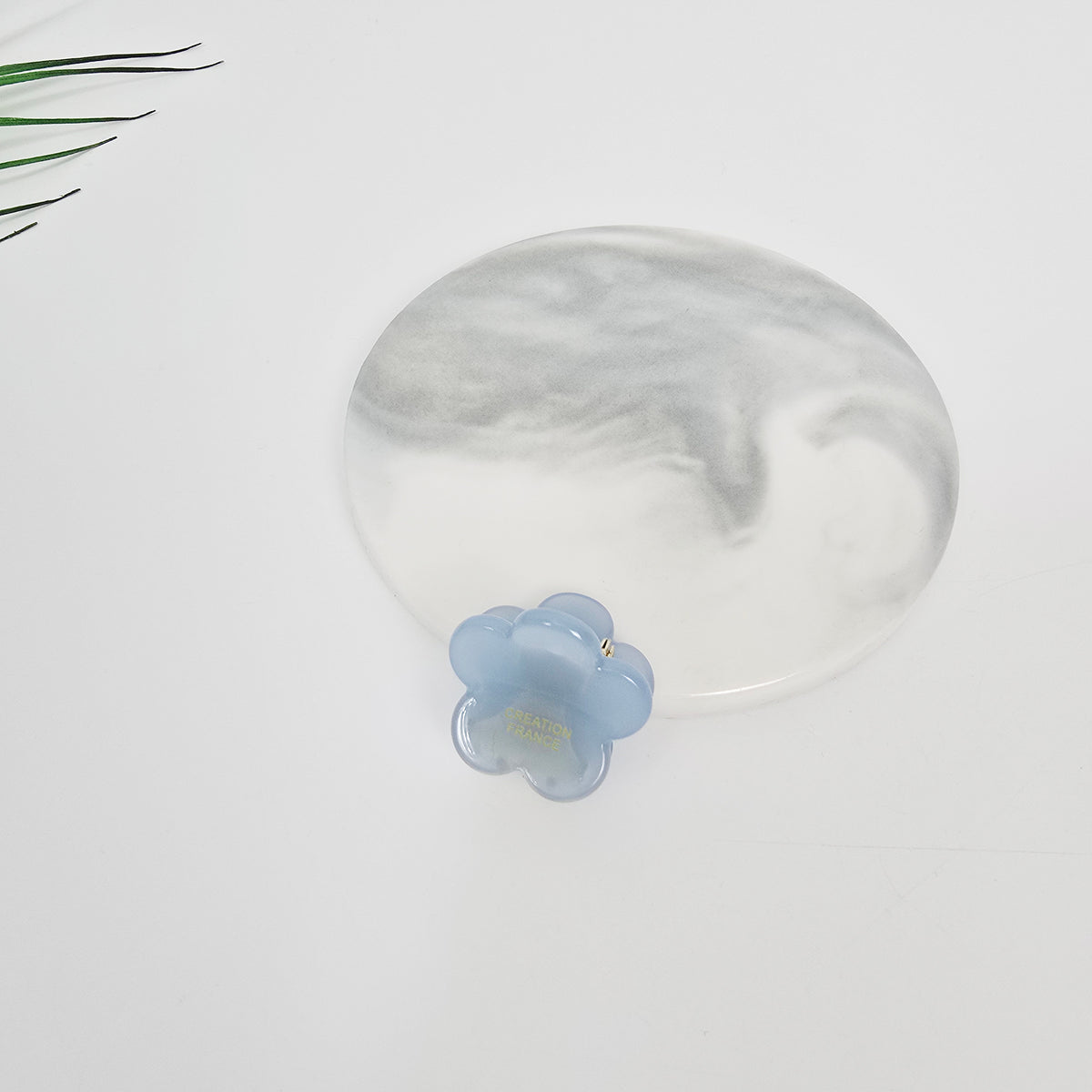 Flower Extra Mini Hair Claw Clip 1.0 in – 2 Pure Light Blue
