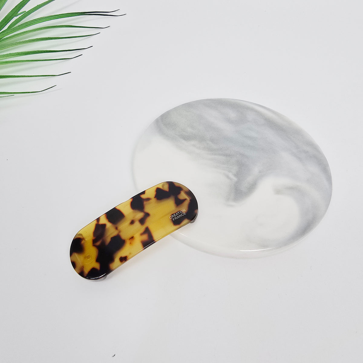 Rounded Square Snap Clip 2.2 in – 2 Leopard Brown