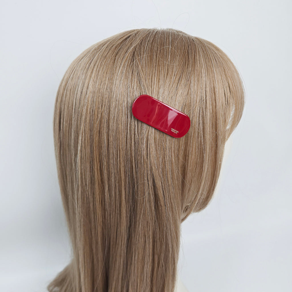 Rounded Square Snap Clip 2.2 in – Flat, Solid, Tortoise Shell, French Pin