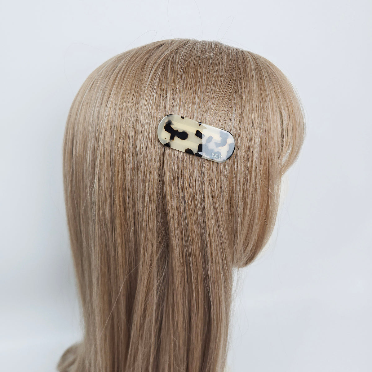 Rounded Square Snap Clip 2.2 in – Flat, Solid, Tortoise Shell, French Pin