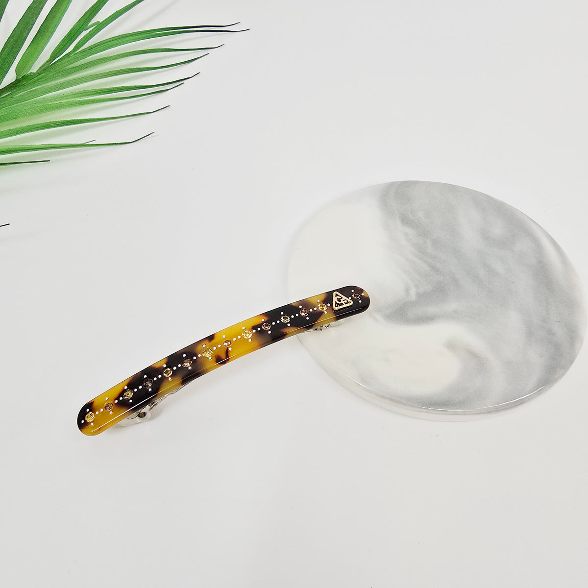 Classic Cubic Slim Hair Barrette 3.5 in – Tortoise Shell, French Pin