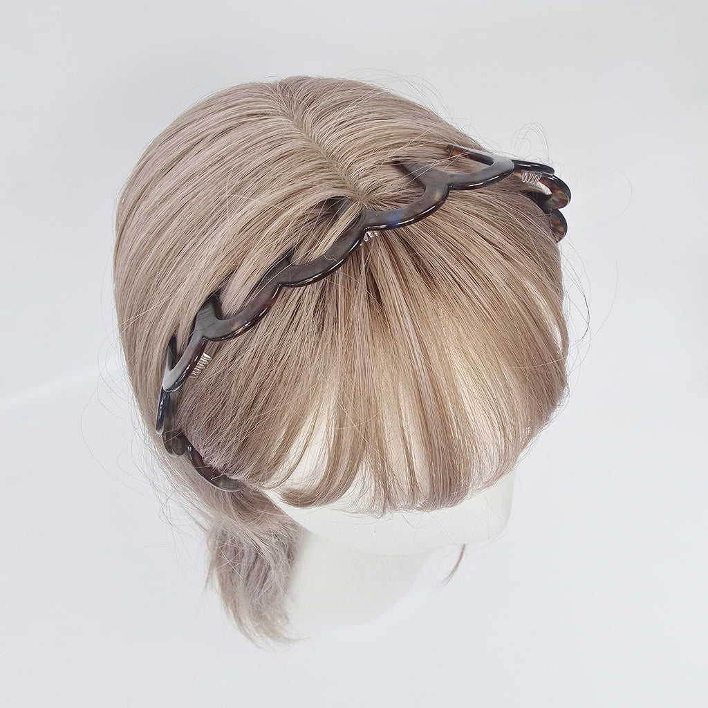 Wave Comb Wide Headband 1.4 in wide – Solid, Non-Slip, French-style