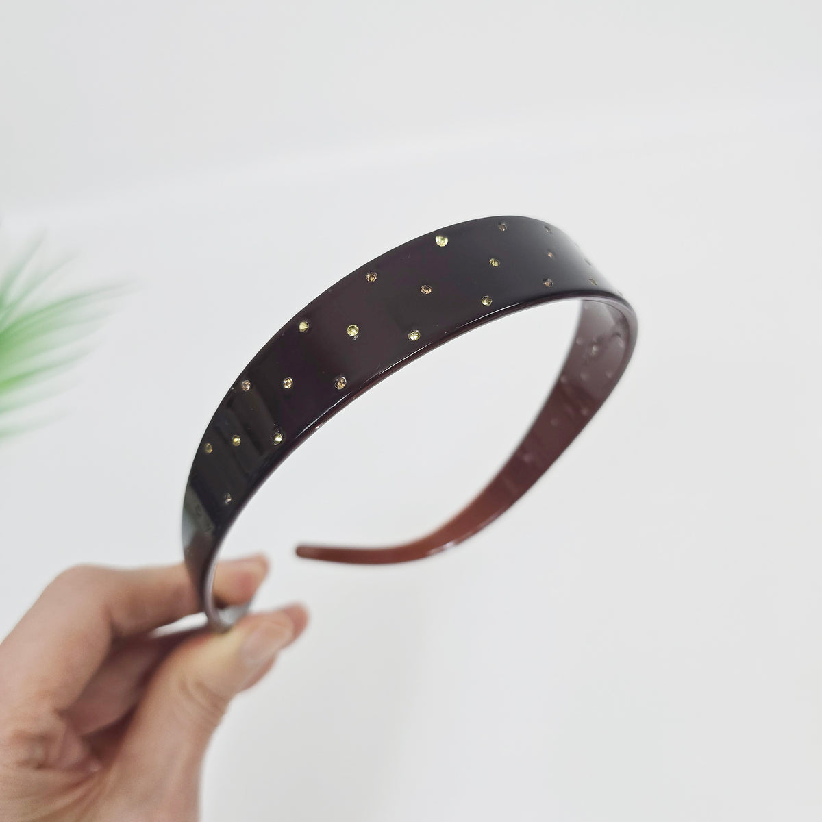 Curved Thin Headband 0.9 in wide – 3 Chic Brown