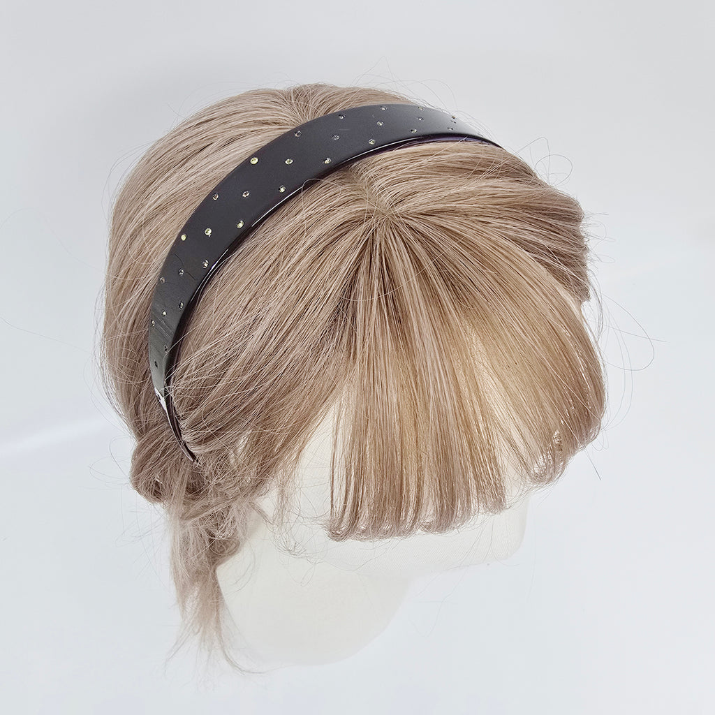 Curved Thin Headband 0.9 in wide – Tortoise Shell, Cubic, French-style