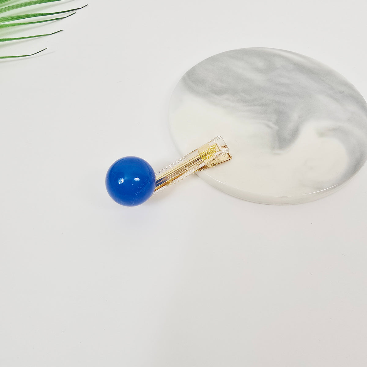 Jelly Ball Mini Alligator Hair Clip 2.0 in – Solid Bead, French-style