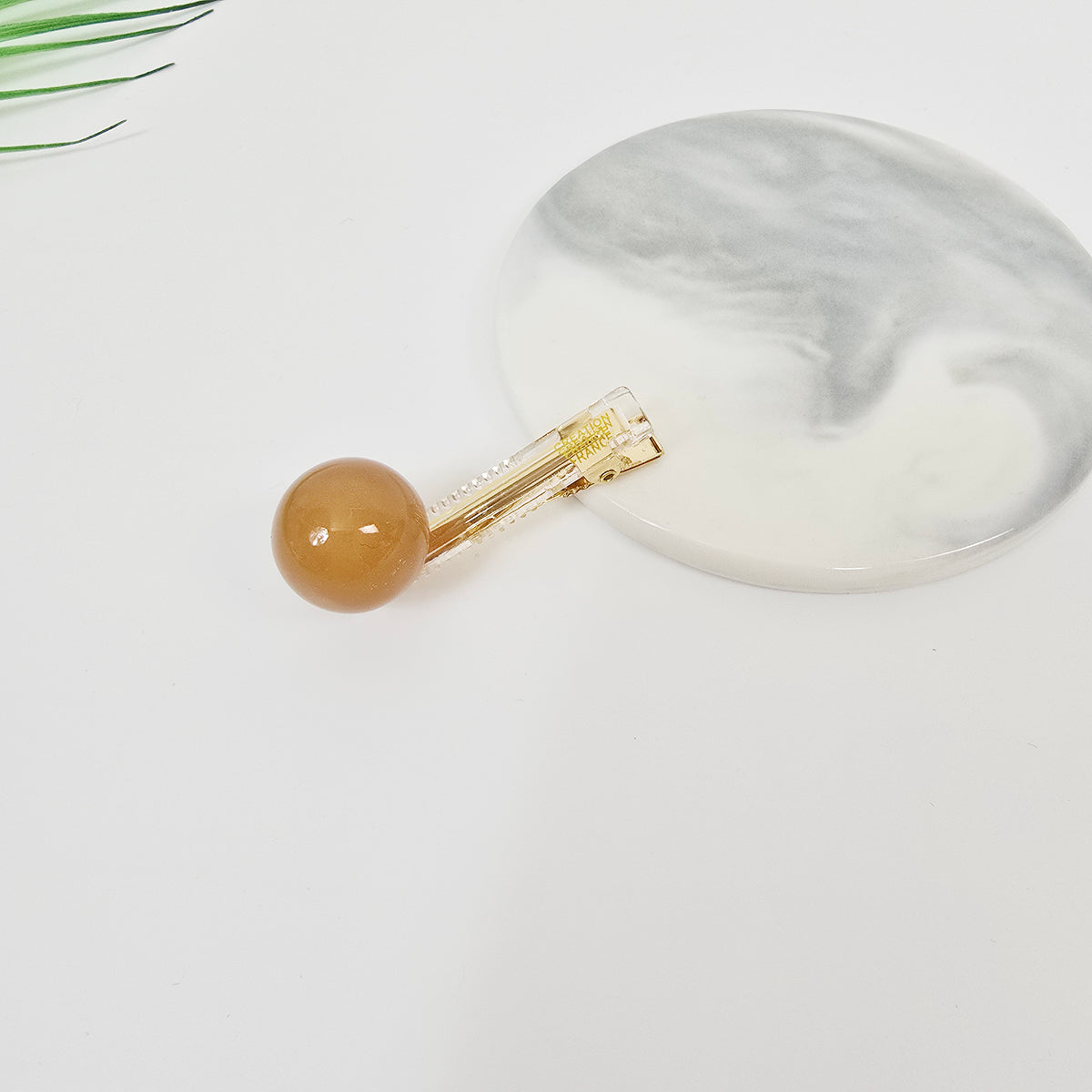Jelly Ball Mini Alligator Hair Clip 2.0 in – Solid Bead, French-style