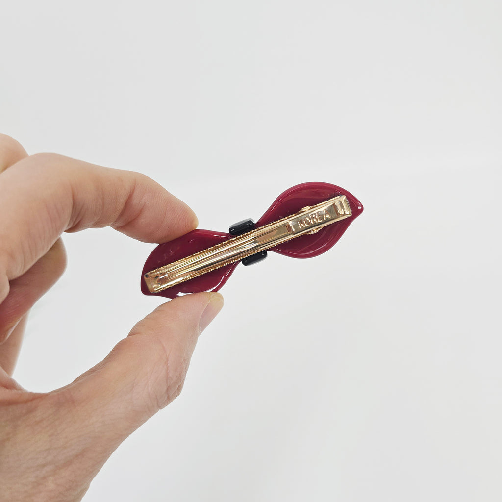 Romance Bow Small Alligator Hair Clip 2.7 in – Solid, French-style
