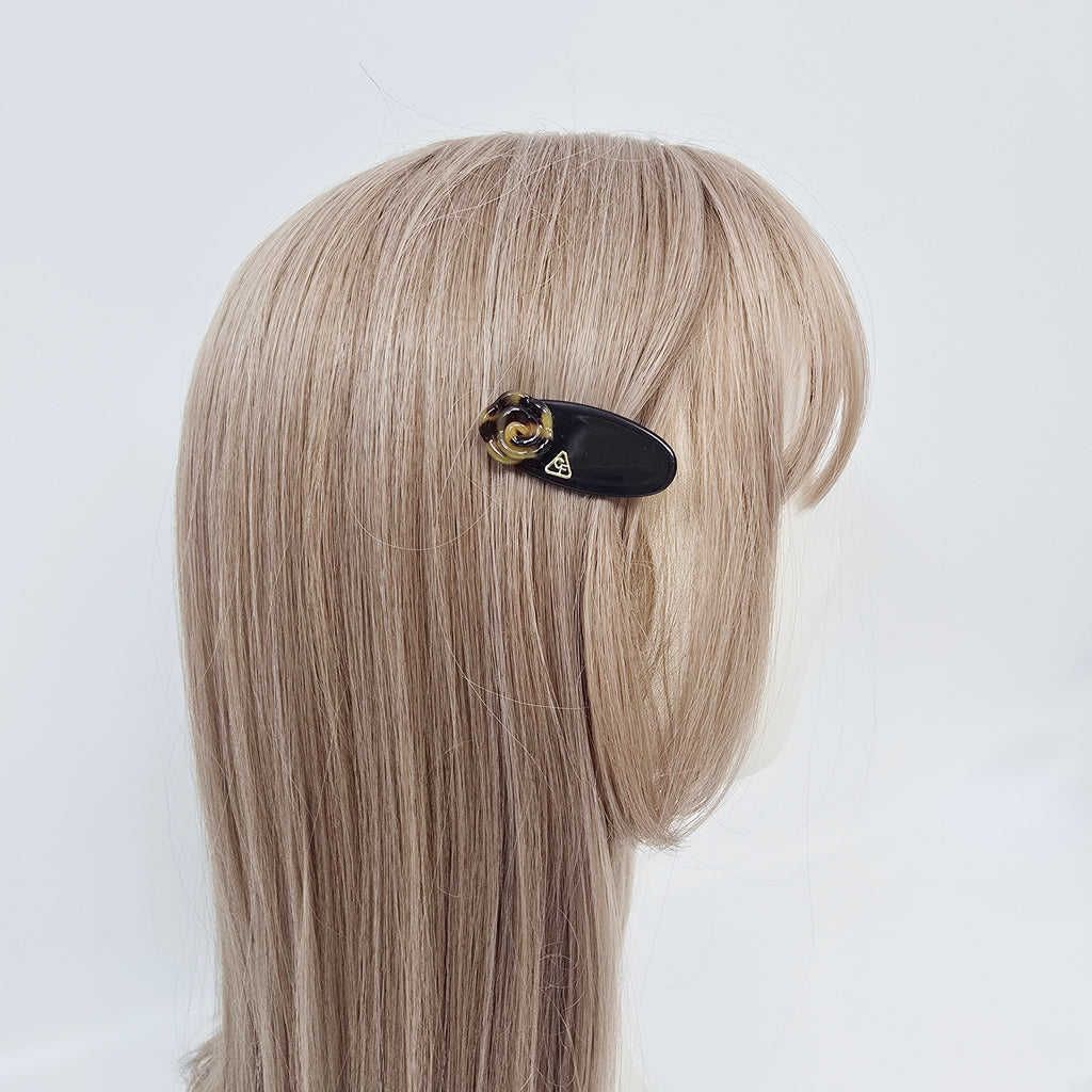 Blooming Rose Alligator Hair Clip 1.9 in – French-style, for Bangs