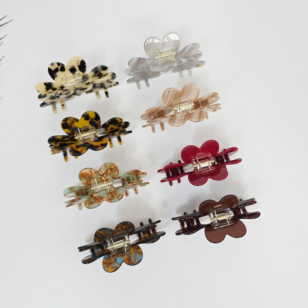 Clover Medium Hair Claw Clip 3.7 in – Tortoise Shell, French-style