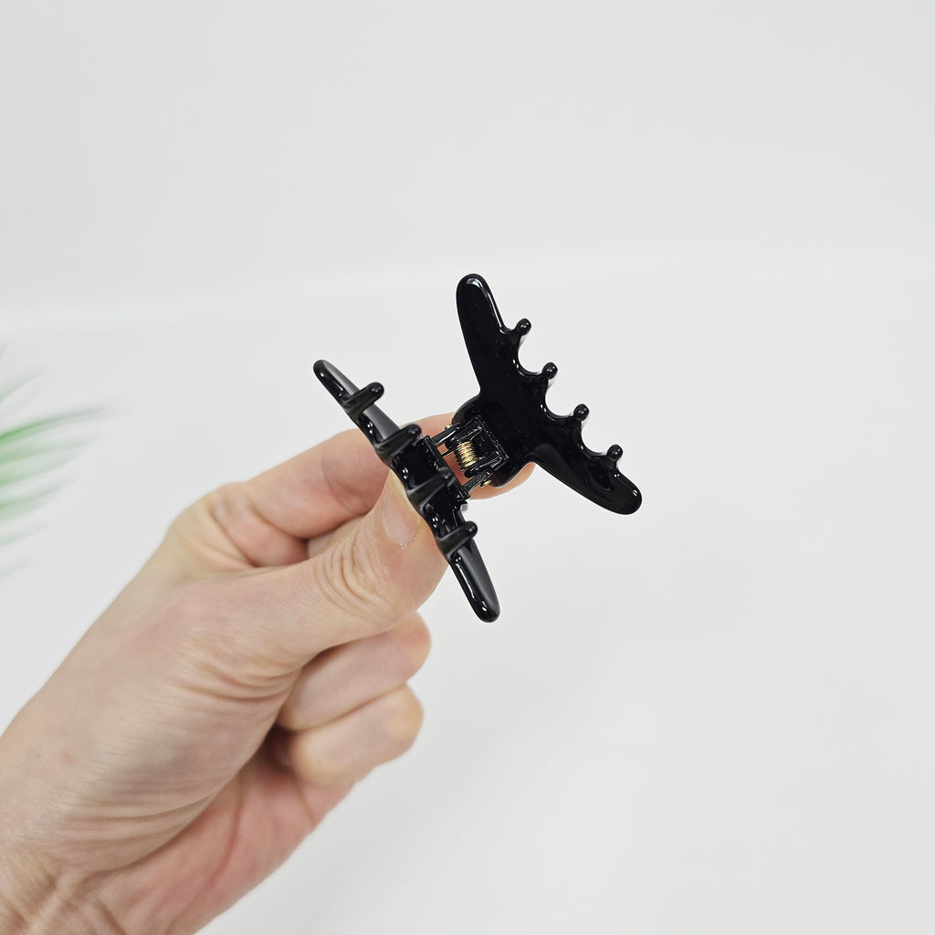 Classic Mini Hair Claw Clip 2.0 in – Tortoise Shell, Solid, for Bangs