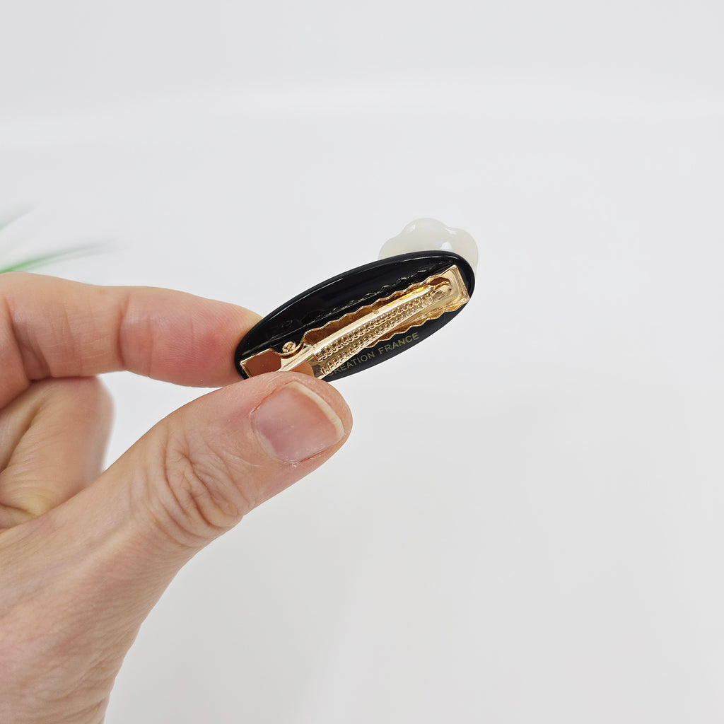Blooming Rose Alligator Hair Clip 1.9 in – French-style, for Bangs