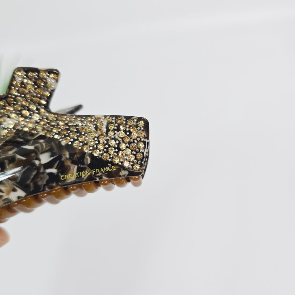 Shine Bow Medium Hair Claw Clip 3.5 in – Cubic, Tortoise Shell, Marble