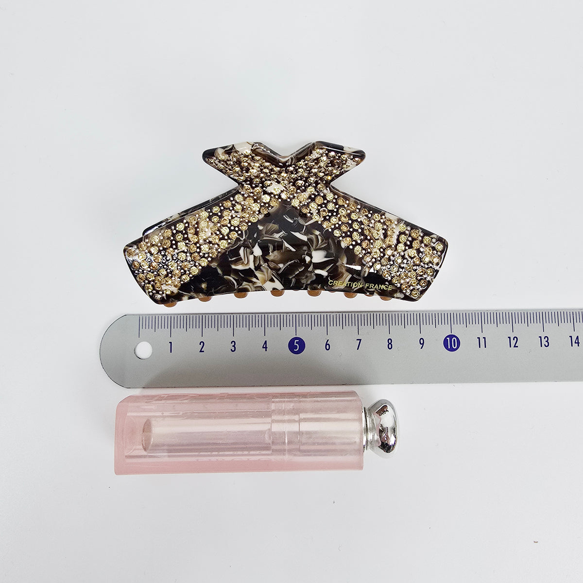 Shine Bow Medium Hair Claw Clip 3.5 in – Cubic, Tortoise Shell, Marble