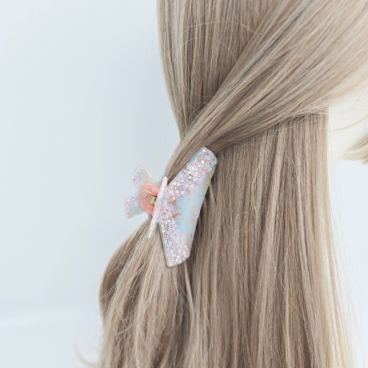 Shine Bow Medium Hair Claw Clip 3.5 in – Cubic, Tortoise Shell, Marble