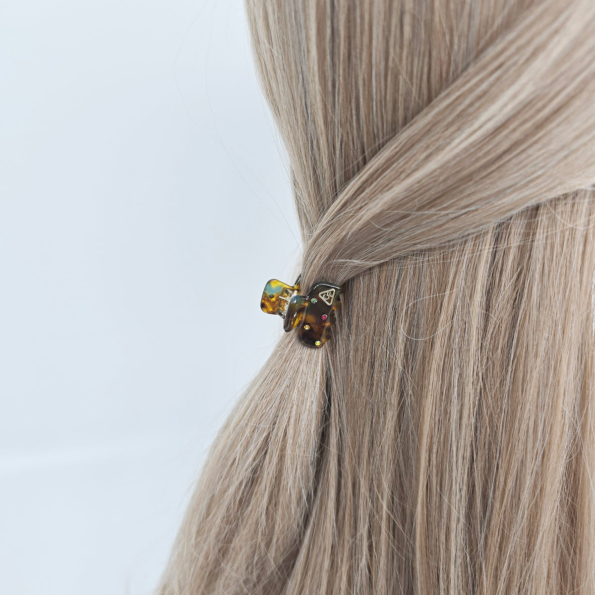 Cubic Dot Extra Mini Hair Claw Clip 1.0 in – Tortoise Shell, French-style