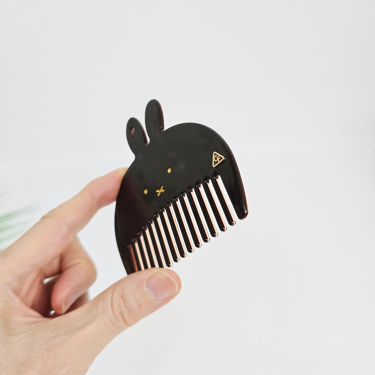 Bunny Pocket Hair Comb 3.3 in – Tortoise Shell, Marble, Solid, French-style