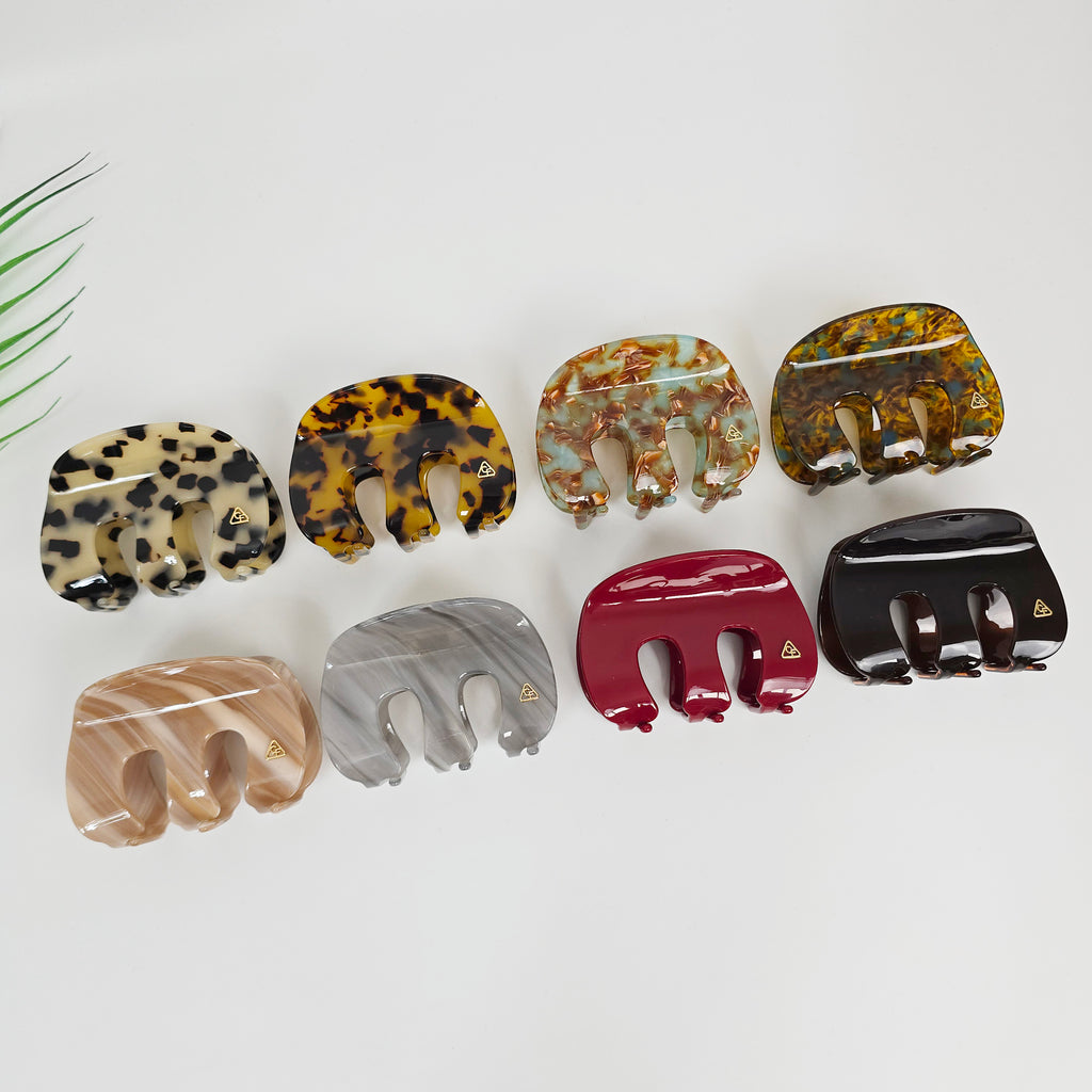 Arch Small Hair Claw Clip 3.0 in – Tortoise Shell, French-style, Half-Up
