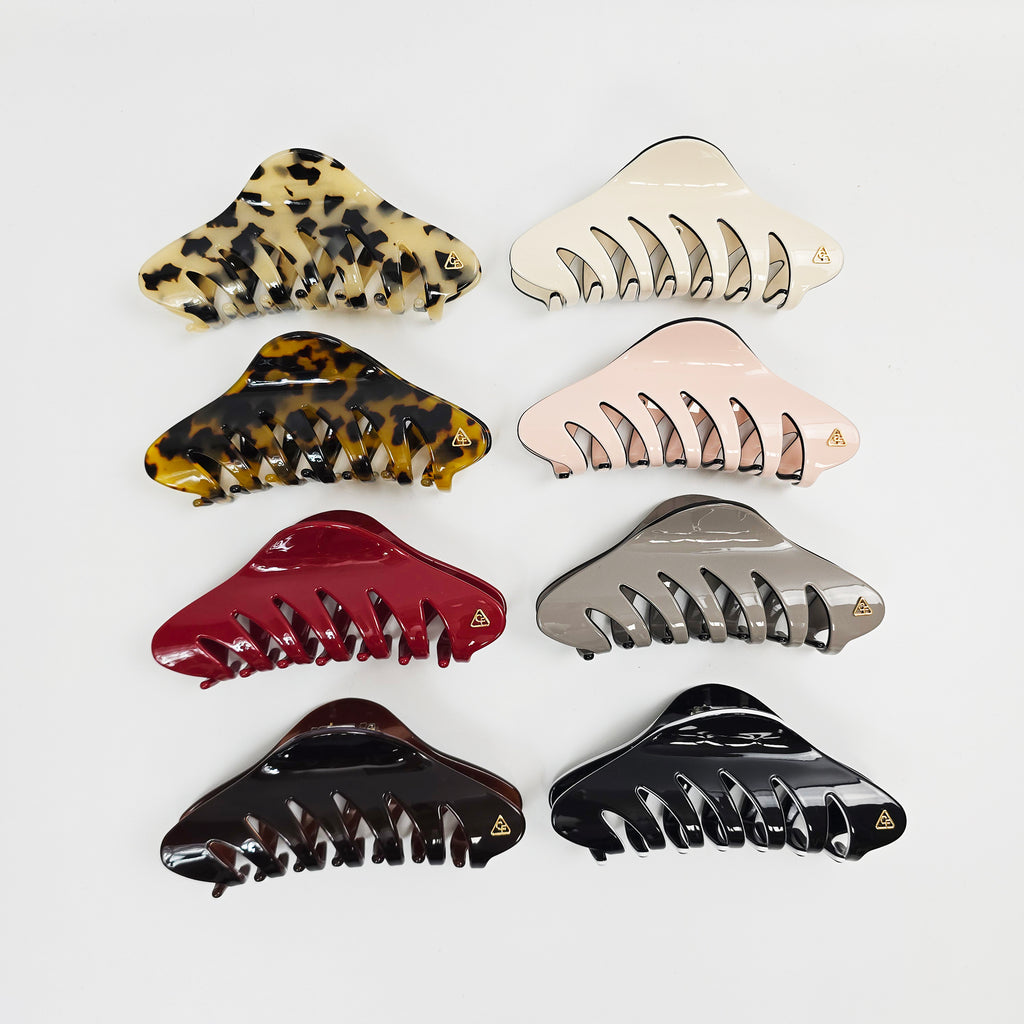 Wave Shell Large Hair Claw Clip 4.5 in – Tortoise Shell, French-style