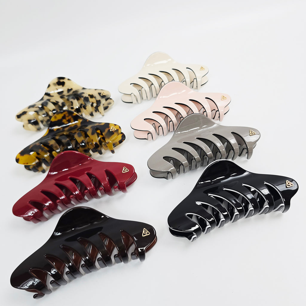 Wave Shell Large Hair Claw Clip 4.5 in – Tortoise Shell, French-style