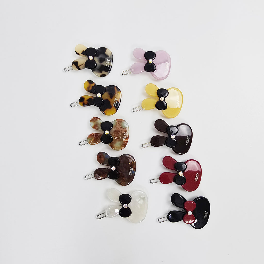 Cubic Bunny Mini Bobby Pin 1.6 in – Tortoise Shell, Aurora, French Pin