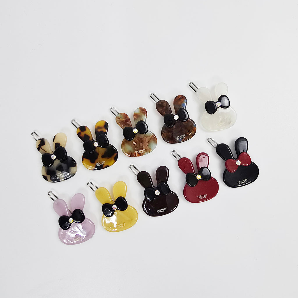 Cubic Bunny Mini Bobby Pin 1.6 in – Tortoise Shell, Aurora, French Pin