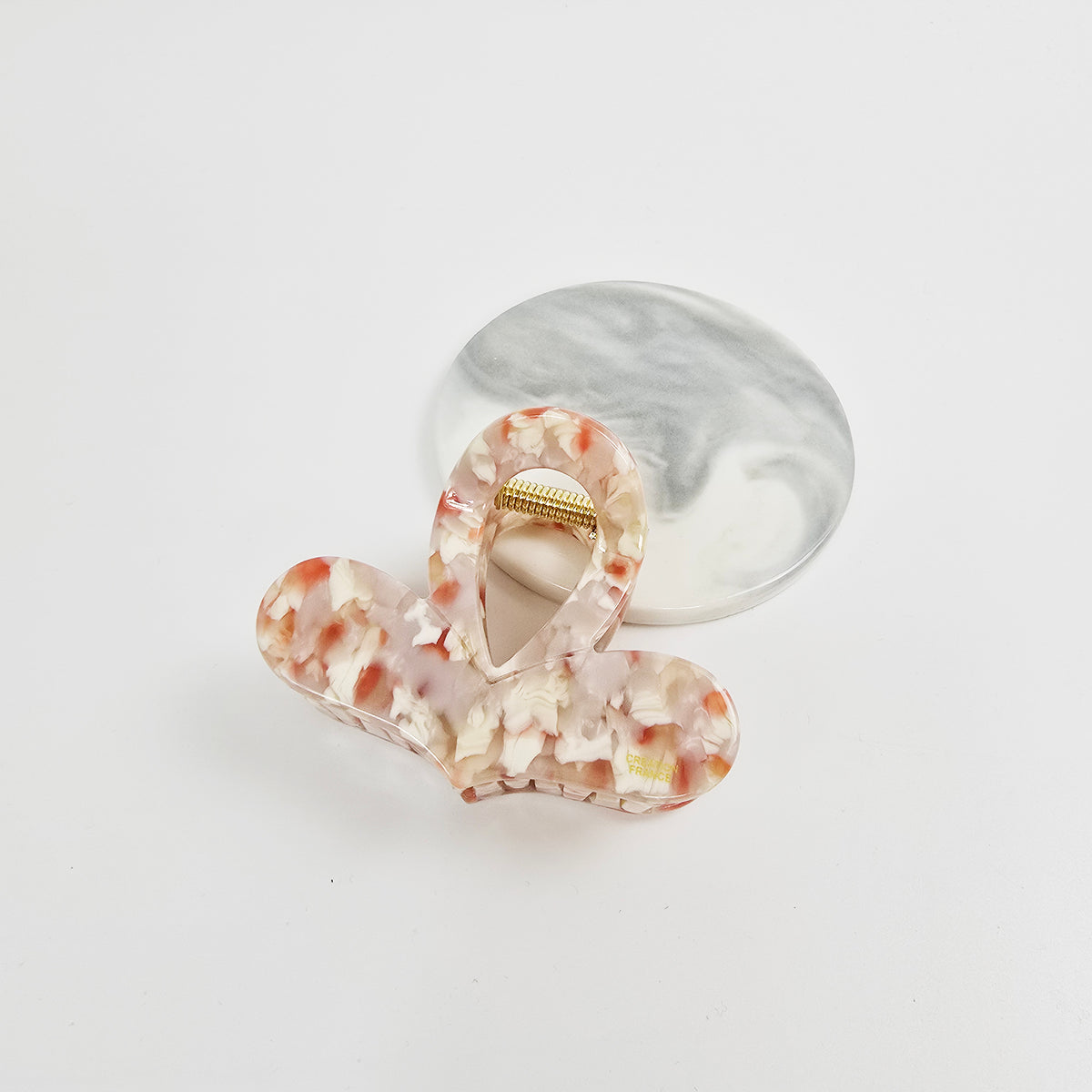 Heart Wave Small Hair Claw Clip 3.1 in – Tortoise Shell, Aurora