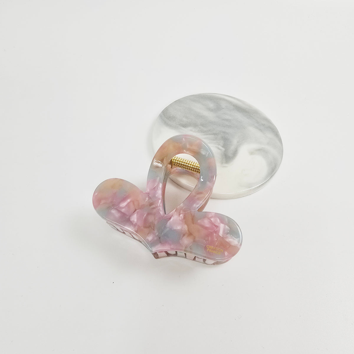 Heart Wave Small Hair Claw Clip 3.1 in – Tortoise Shell, Aurora