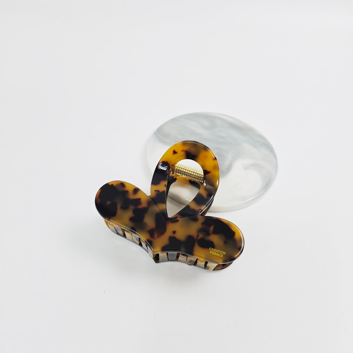 Heart Wave Small Hair Claw Clip 3.1 in – Tortoise Shell, Aurora