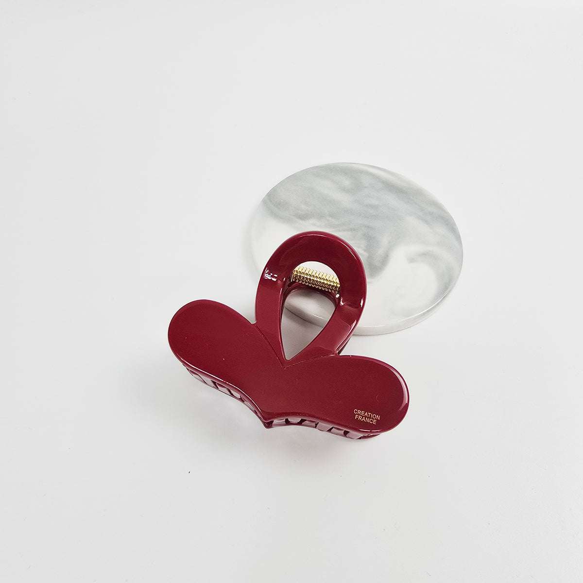 Heart Wave Small Hair Claw Clip 3.1 in – Tortoise Shell, Aurora