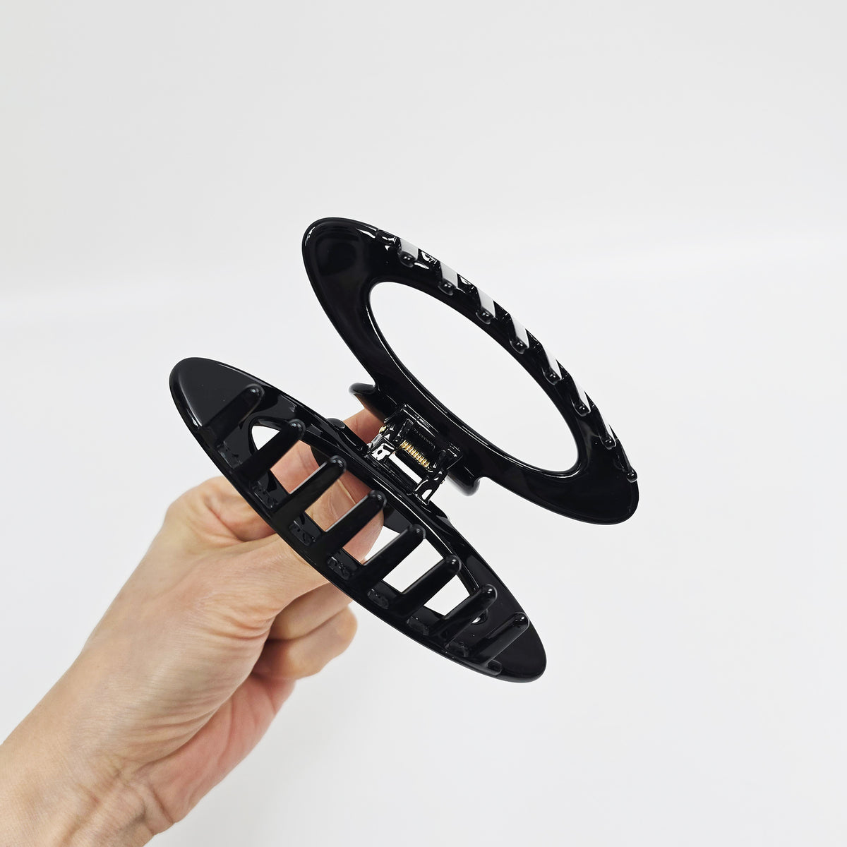 Open Oval Large Hair Claw Clip 4.7 in – Tortoise Shell, for Thick Hair