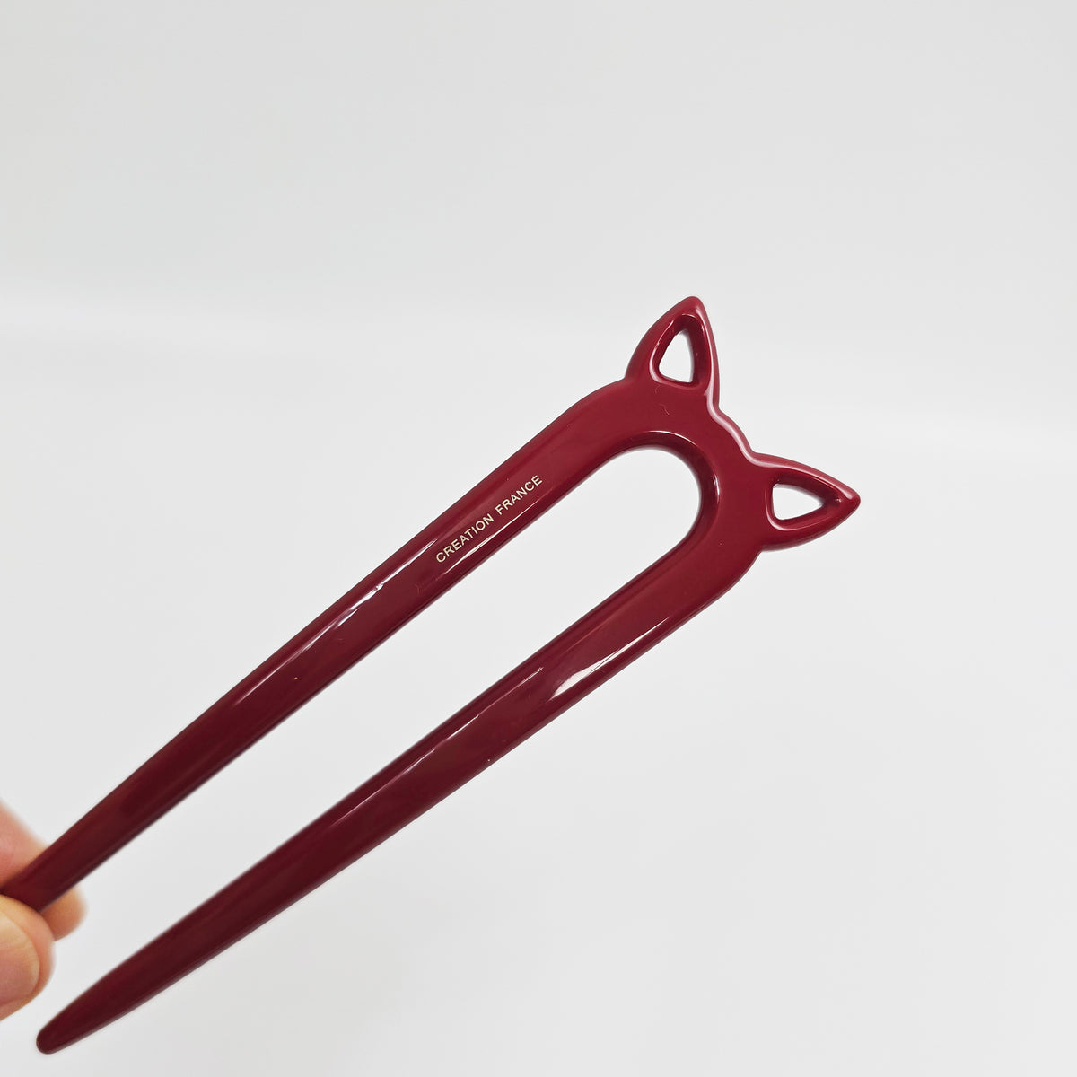 Cat Ear Long U-Shape Hair Stick 5.5 in – Tortoise Shell, French Pin