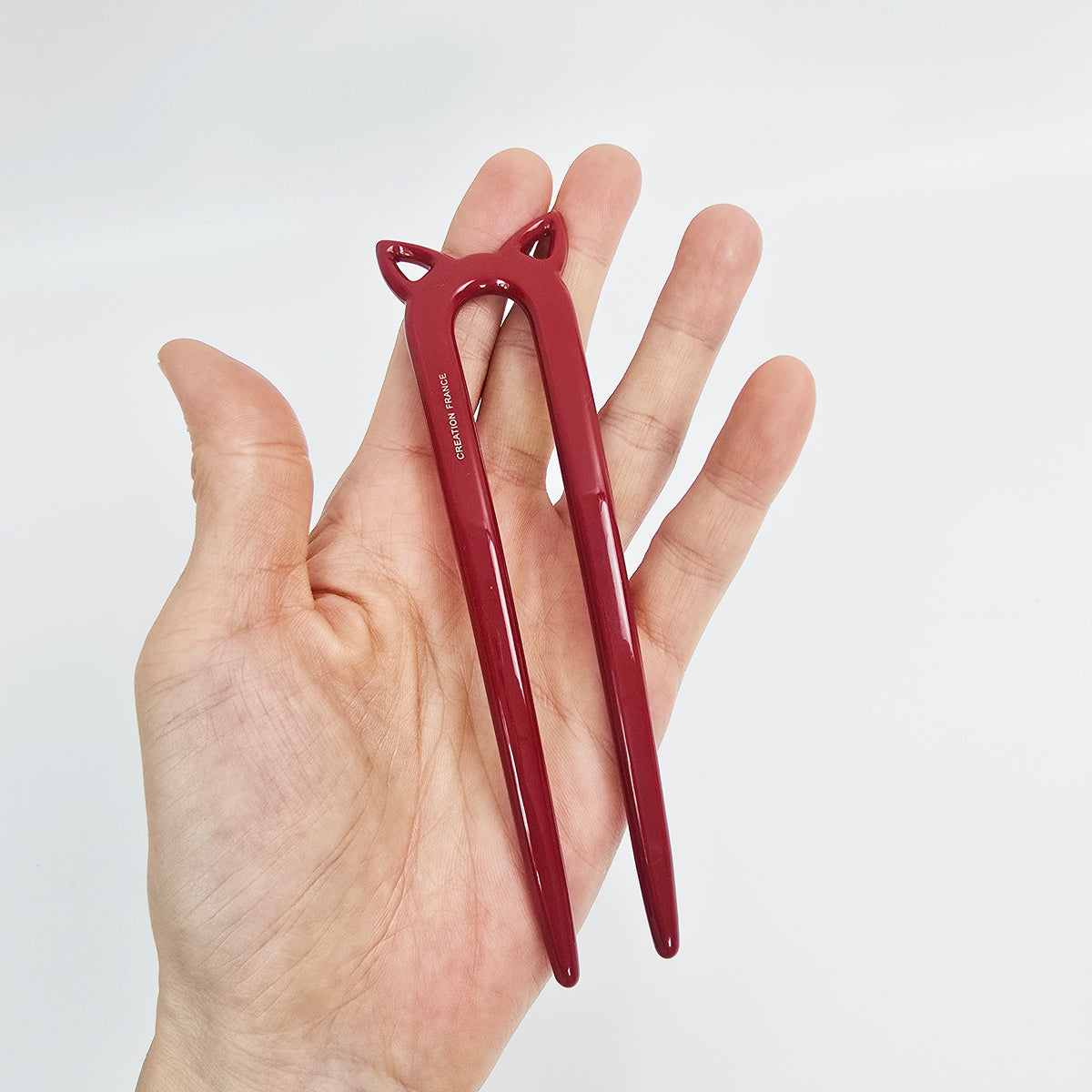 Cat Ear Long U-Shape Hair Stick 5.5 in – Tortoise Shell, French Pin