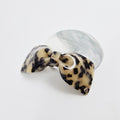 Glassy Big Bow Hair Barrette 3.9 in – Tortoise Shell, Aurora, French Pin