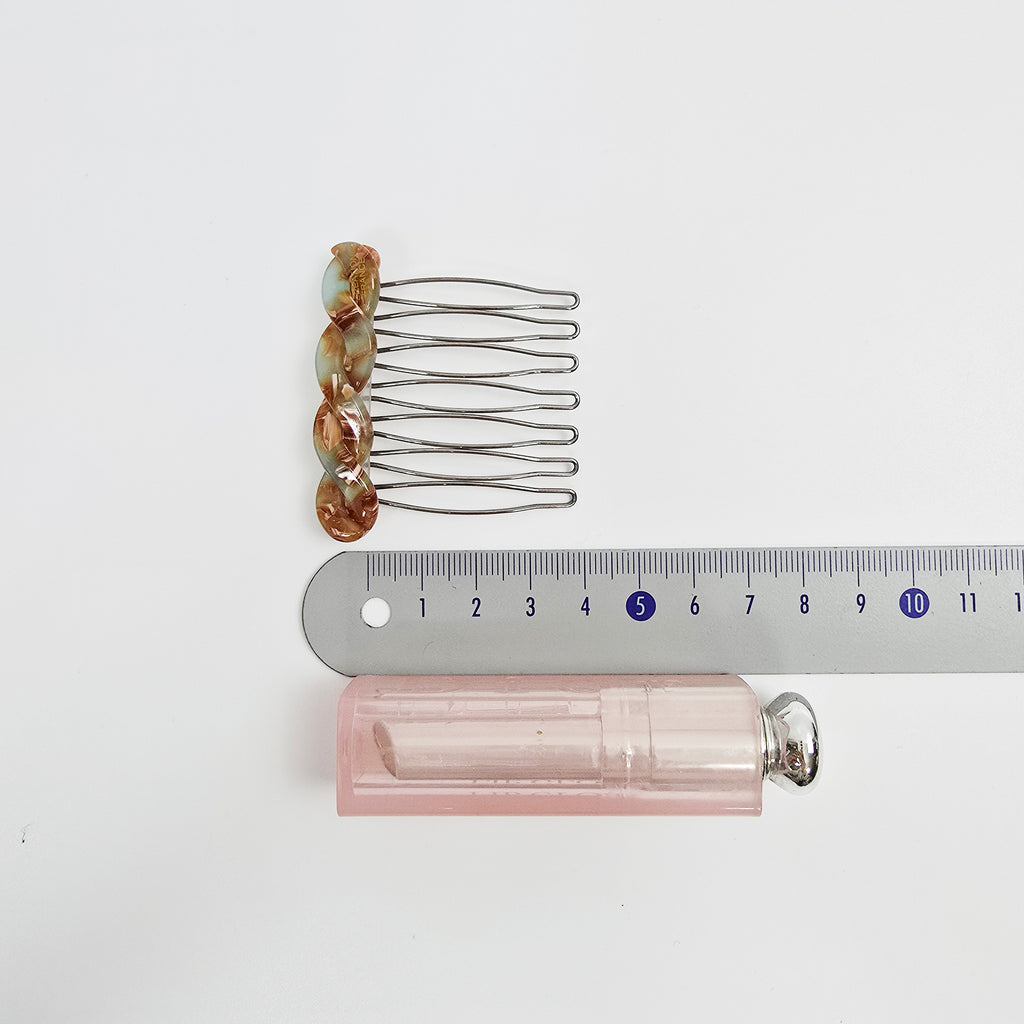 Twist Mini Hair Comb Pin 2.2 in – Marble Acetate, French Pin, New Colors