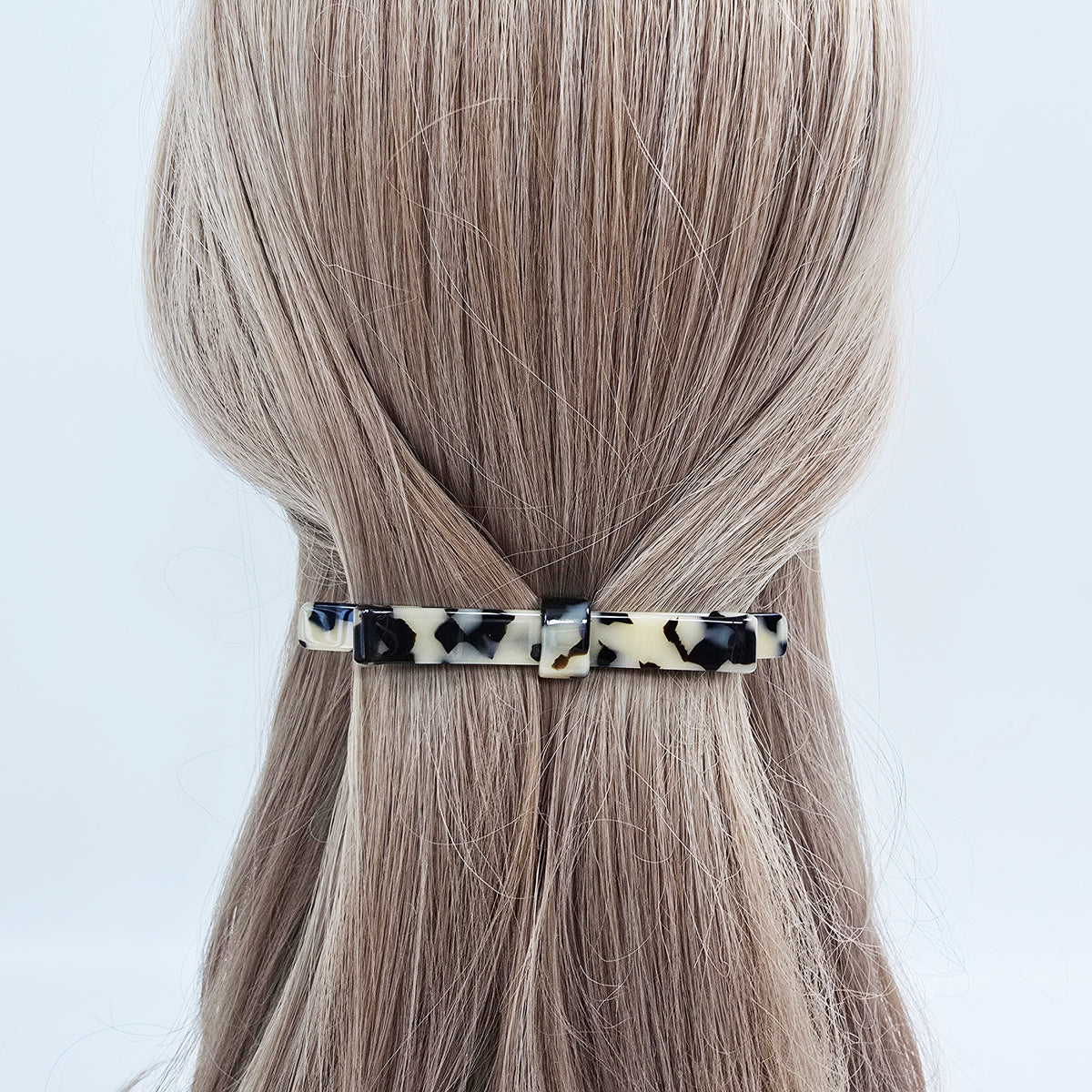 Laurence Long Bow Slim Hair Barrette 4.1 in – Tortoise Shell, French Pin