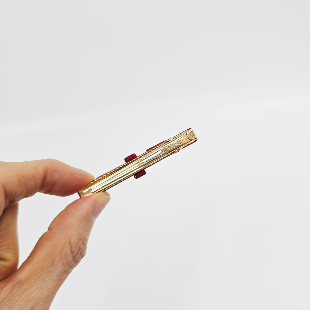 Long Bow Mini Alligator Hair Clip 2.4 in – Tortoise Shell, French-style