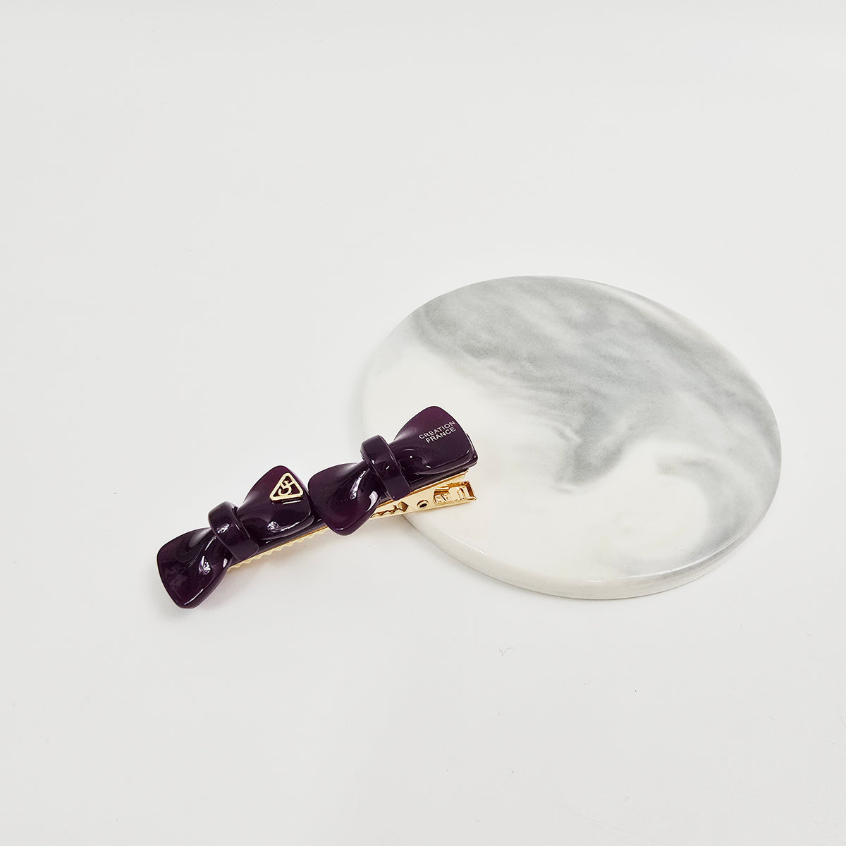 Double Bow Small Alligator Hair Clip 2.6 in – Tortoise Shell, French-style