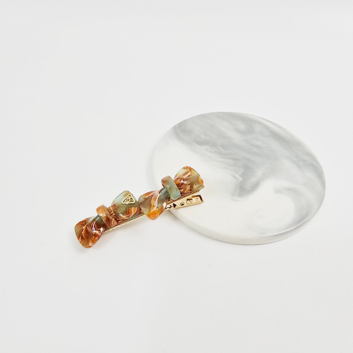 Double Bow Small Alligator Hair Clip 2.6 in – Tortoise Shell, French-style