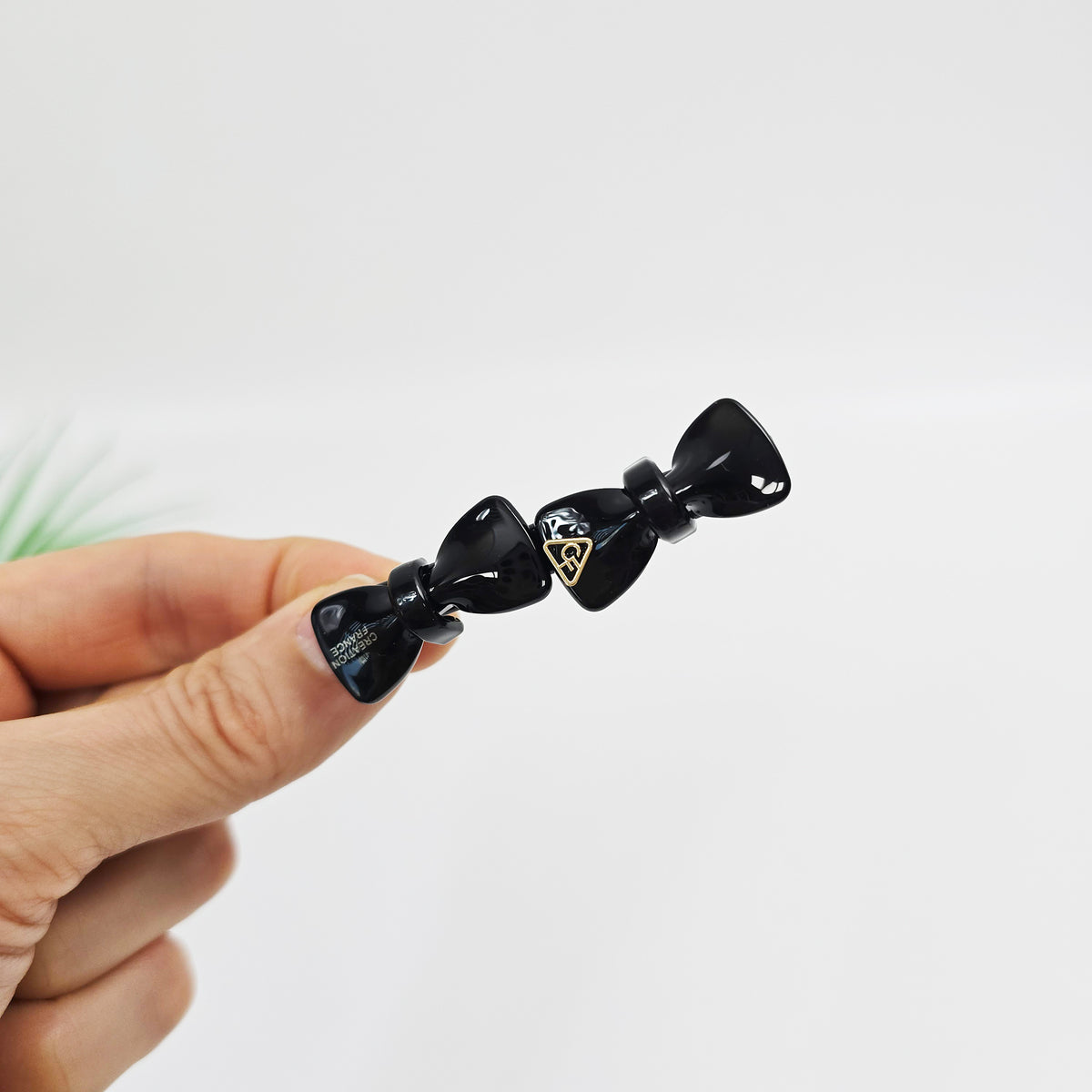 Double Bow Small Alligator Hair Clip 2.6 in – Tortoise Shell, French-style