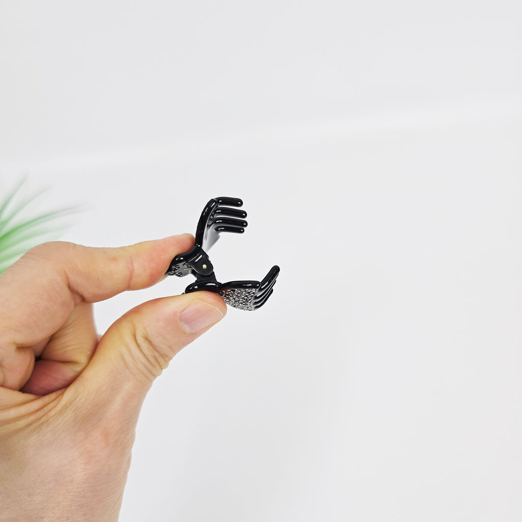 Muse Extra Mini Hair Claw Clip 1.4 in – Cubic, Tortoise Shell, French-style