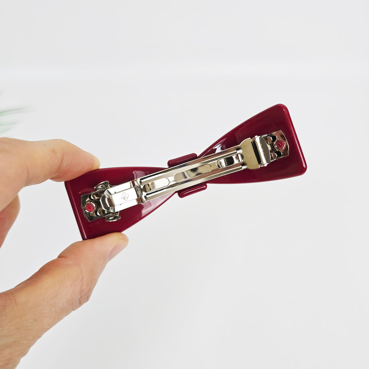 Camille Bow Hair Barrette 3.7 in – Tortoise Shell, French Pin, for Half-Up