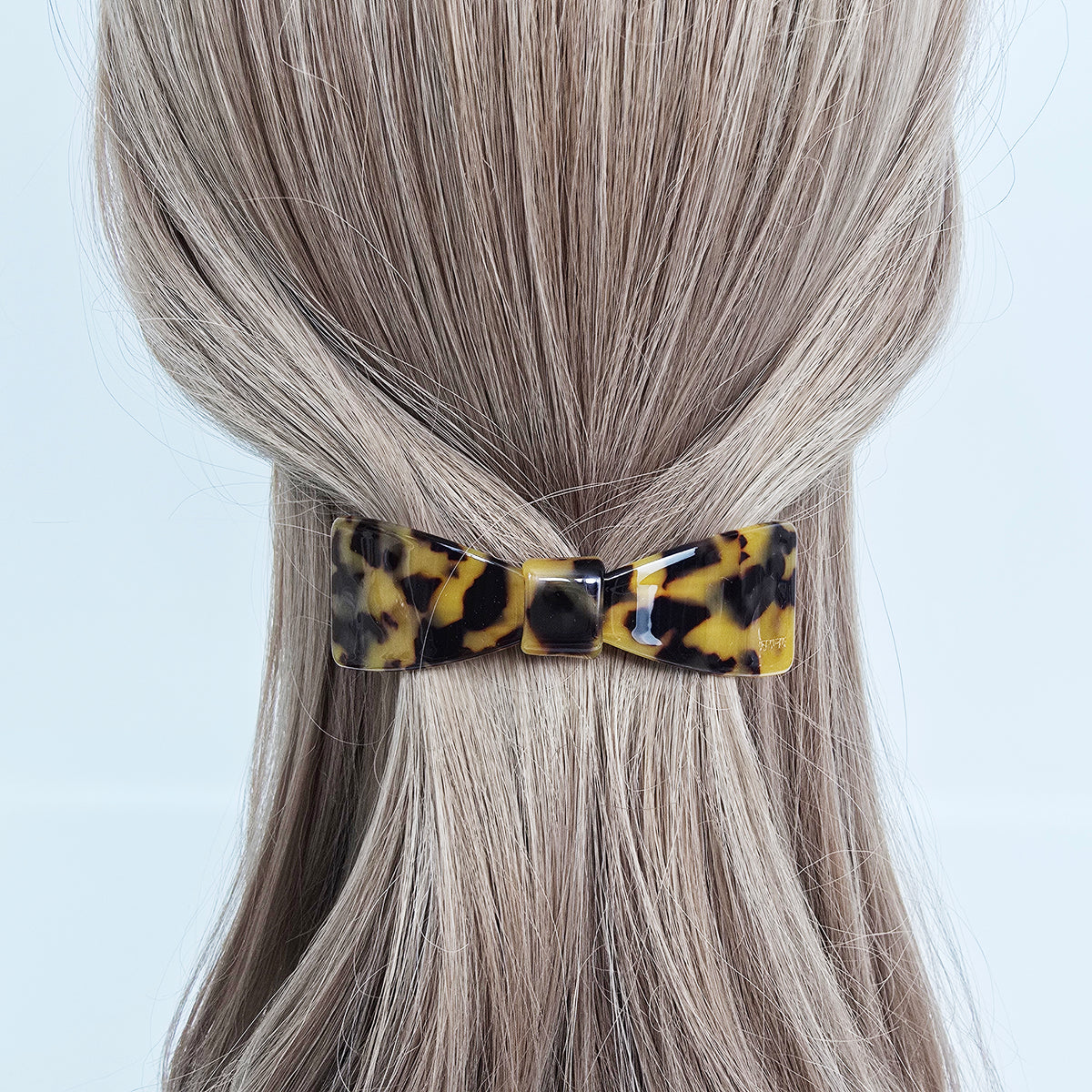Camille Bow Hair Barrette 3.7 in – Tortoise Shell, French Pin, for Half-Up